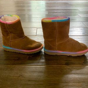 Girls rainbow UGGs